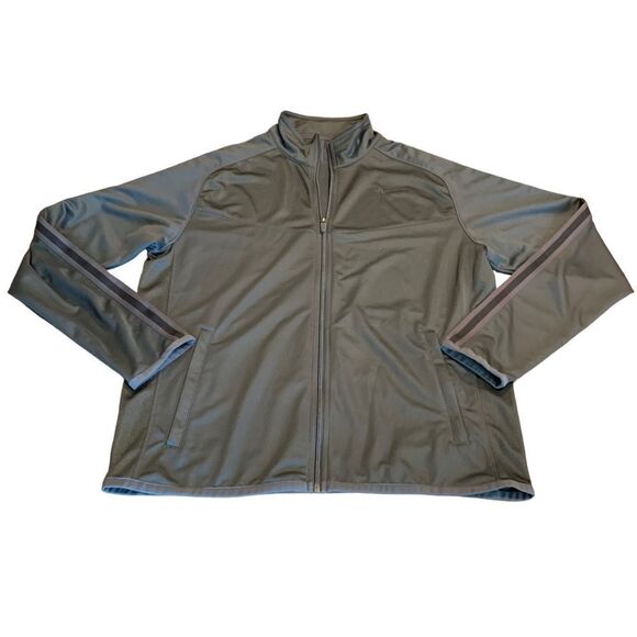 Nike Men’s Grey Zip Front Athletic Jacket Zipper Pockets Size L - Picture 1 of 11